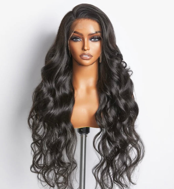 HD 13x4 Virgin frontal wig (180% density)